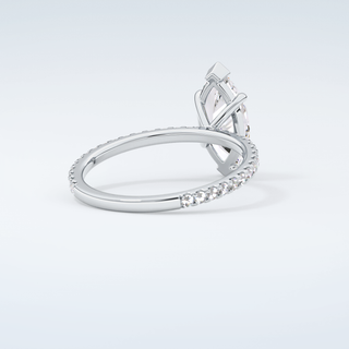 1.5 CT Marquise Cut Pave Moissanite Engagement Ring 15