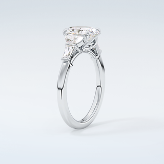 2.0 CT Oval Cut Cluster Style Moissanite Engagement Ring 18