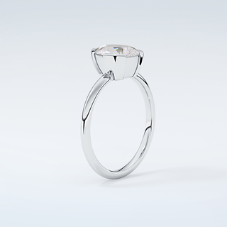 2.0 CT Pear Cut Solitaire Style Moissanite Engagement Ring 18