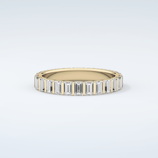 1.08 TCW Baguette Shaped Moissanite Wedding Band 4