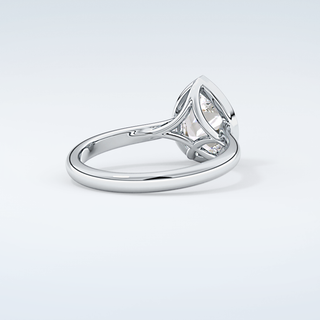 1.5 CT Pear Cut Bezel Style Moissanite Engagement Ring 15