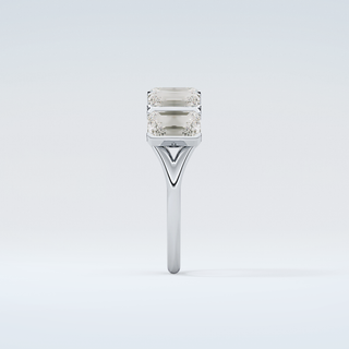 2.5 TCW Emerald Shaped Moissanite Wedding Band 17