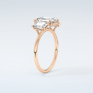 2.0 CT Emerald Cut Three Stone Moissanite Engagement Ring 12
