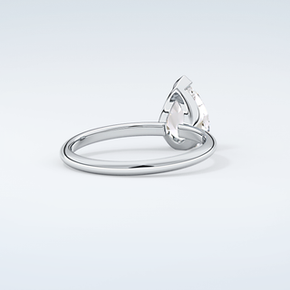 2.0 CT Pear Cut Solitaire Moissanite Engagement Ring 15