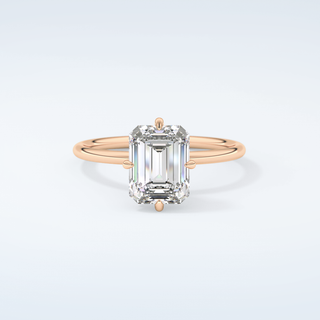 2.0 CT Emerald Cut Solitaire Moissanite Engagement Ring 7