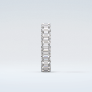 4.6 TCW Emerald Shaped Moissanite Wedding Band 17