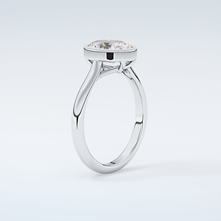 1.5 CT Oval Cut Bezel Style Moissanite Engagement Ring 18