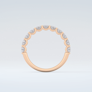 1.1 TCW Round Shaped Moissanite Wedding Band 8