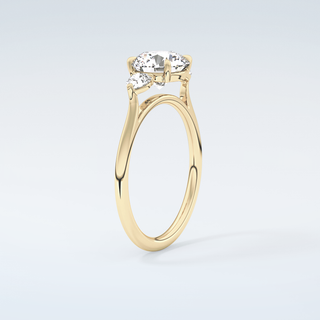 1.5 CT Round Cut Three Stone Moissanite Engagement Ring 6