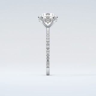 2.0 CT Round Cut Pave Hidden Halo Moissanite Engagement Ring 17