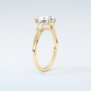 2.0 CT Oval Cut Three Stone Moissanite Engagement Ring 6