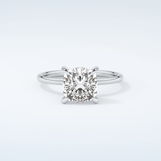 2.0 CT Cushion Cut Solitaire Moissanite Engagement Ring 13