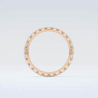 0.84 TCW Round Shaped Moissanite Wedding Band 8