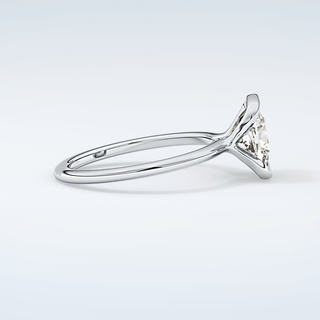 2.0 CT Cushion Cut Half Bezel Moissanite Engagement Ring 16