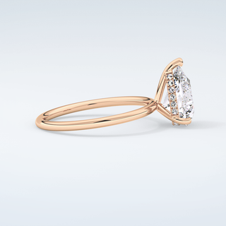 2.0 CT Pear Cut Hidden Halo Moissanite Engagement Ring 10