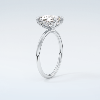 2.0 CT Radiant Cut Hidden Halo Moissanite Engagement Ring 18