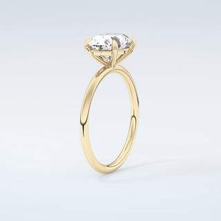 2.0 CT Oval Cut Solitaire Moissanite Engagement Ring 6