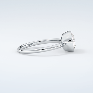 1.25 CT East West Oval Cut Bezel Style Moissanite Engagement Ring 16