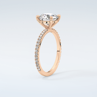 2.0 CT Round Cut Pave Moissanite Engagement Ring 12