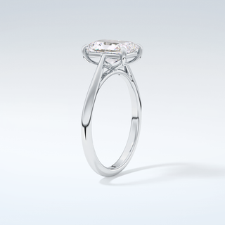 2.0 CT Radiant Cut Solitaire Moissanite Engagement Ring 18