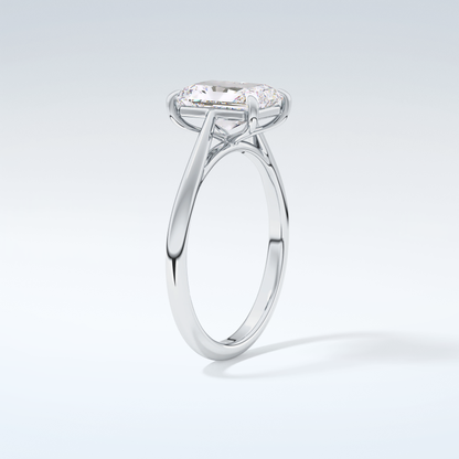 2.0 CT Radiant Cut Solitaire Moissanite Engagement Ring