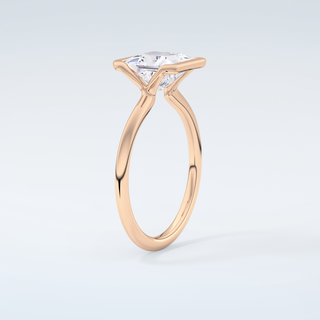 2.0 CT Princess Cut Half Bezel Moissanite Engagement Ring 12