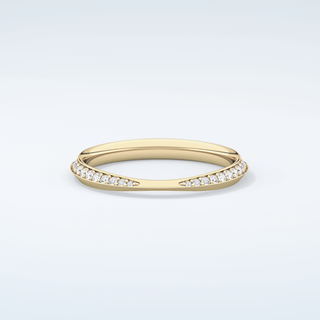 0.16 TCW Round Shaped Moissanite Wedding Band 1