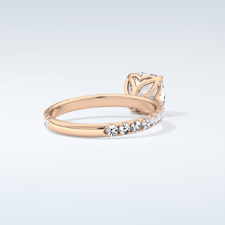 1.5 CT Cushion Cut Pave Moissanite Engagement Ring 9