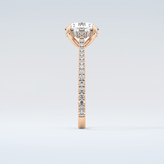 2.0 CT Round Cut Pave Hidden Halo Moissanite Engagement Ring 11