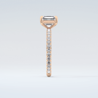 2.0 CT Asscher Cut Pave Style Moissanite Engagement Ring 11