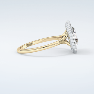 1.5 CT Asscher Cut Cathedral Style Moissanite Engagement Ring 4