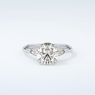 2.0 CT Round Cut Three Stone Moissanite Engagement Ring 13