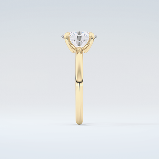 2.0 CT Oval Cut Solitaire Moissanite Engagement Ring 5