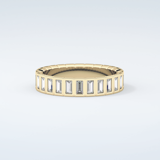0.44 TCW Baguette Shaped Moissanite Wedding Band 3