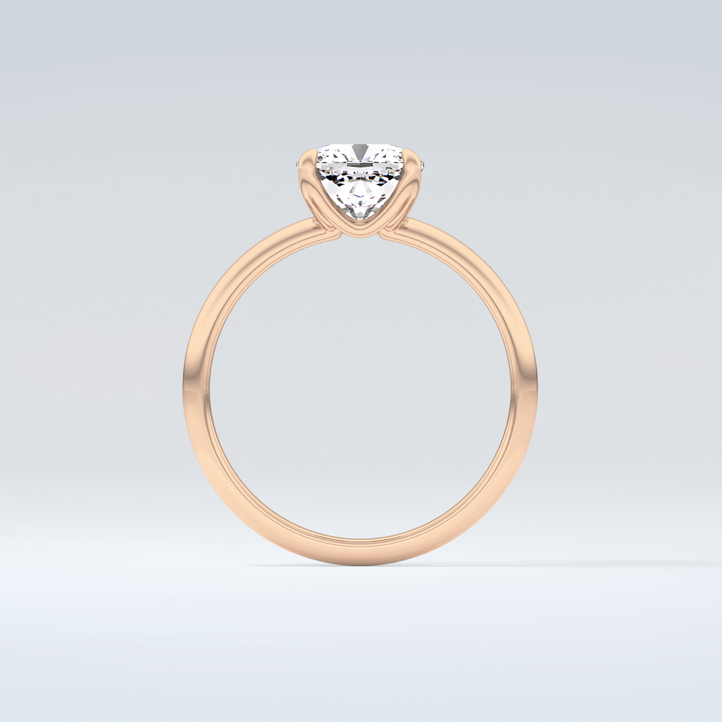 2.0 CT Cushion Cut Solitaire Moissanite Engagement Ring