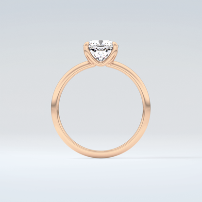 2.0 CT Cushion Cut Solitaire Moissanite Engagement Ring