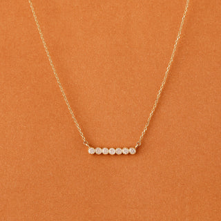 1.0 CT Round Bezel Solitaire Lab Grown Diamond Necklace