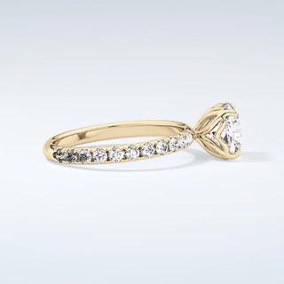 1.5 CT Cushion Cut Pave Moissanite Engagement Ring 4