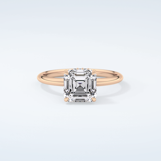 2.0 CT Asscher Cut Hidden Halo Moissanite Engagement Ring 7