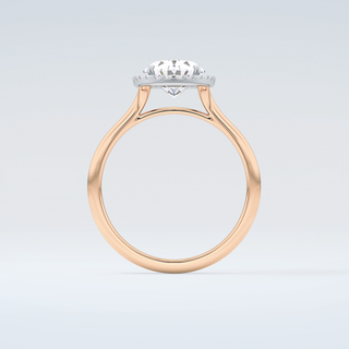 2.0 CT Oval Cut Halo Moissanite Engagement Ring 8