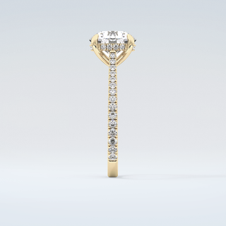 2.0 CT Round Cut Pave Hidden Halo Moissanite Engagement Ring 5