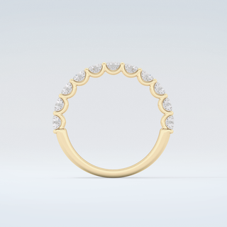 1.1 TCW Round Shaped Moissanite Wedding Band 2