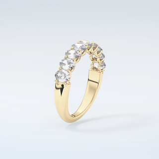 1.35 TCW Oval Shaped Moissanite Wedding Band 6