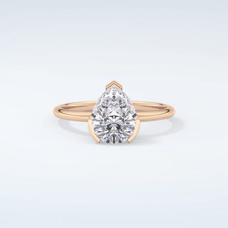 2.0 CT Pear Cut Solitaire Style Moissanite Engagement Ring 7