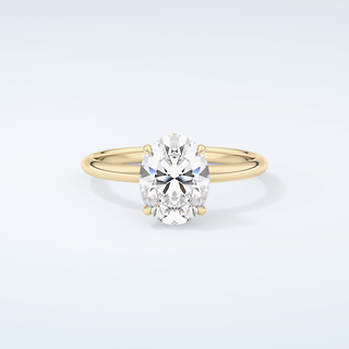 2.0 CT Oval Cut Hidden Halo Moissanite Engagement Ring 1