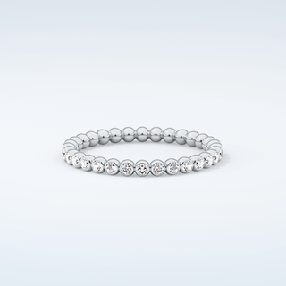 0.7 TCW Round Shaped Moissanite Wedding Band 13