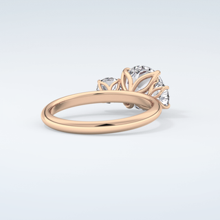 1.5 CT Round Cut Three Stone Moissanite Engagement Ring 9