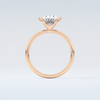 2.0 CT Oval Cut Half Bezel Solitaire Moissanite Engagement Ring 8