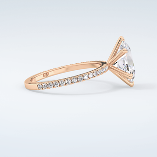 2.0 CT Oval Cut Pave Moissanite Engagement Ring 10