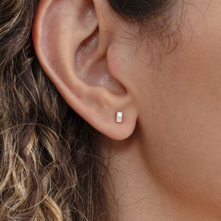 1.0 CT Round Bezel Solitaire Lab Grown Diamond Earrings